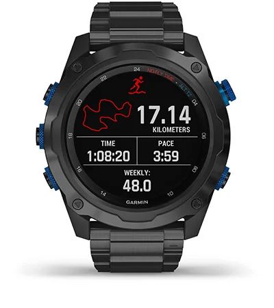 Умные часы Garmin Descent MK2 стальные с черным ремешком